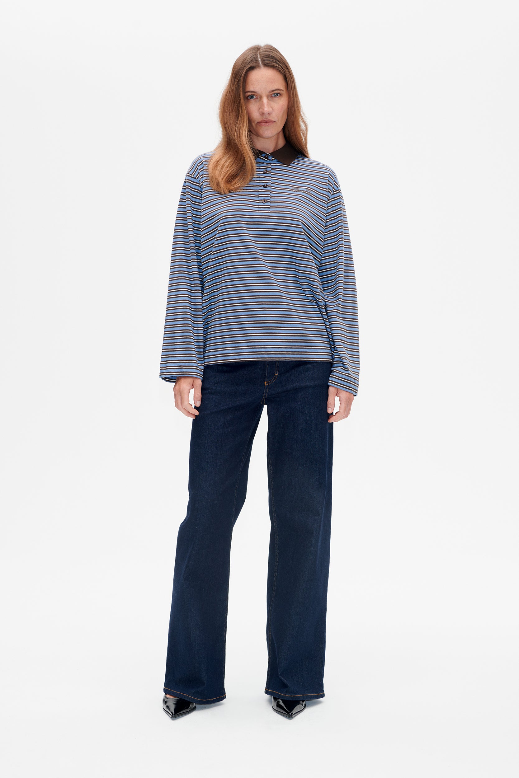 JEANNI T-SHIRT | Java Polo Stripe