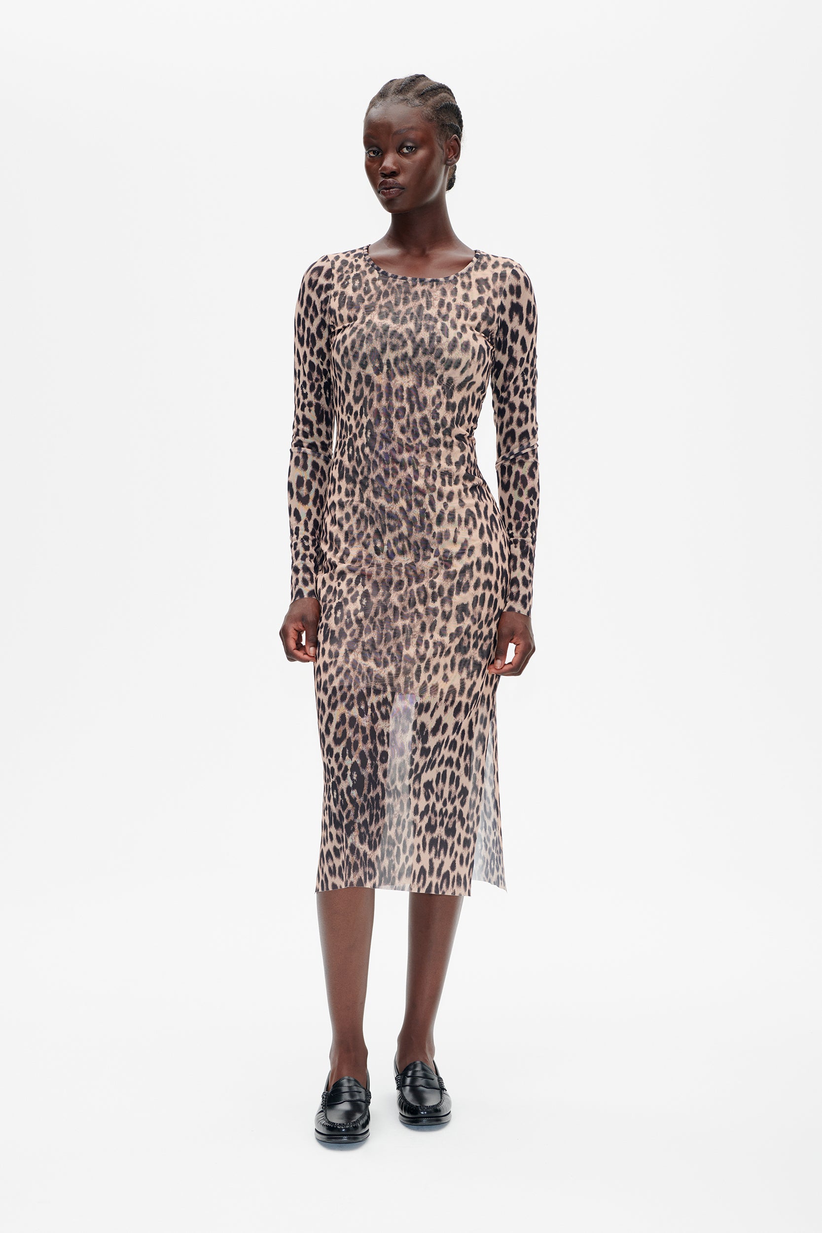 JOLANDA DRESS | Brown Baum Leopard