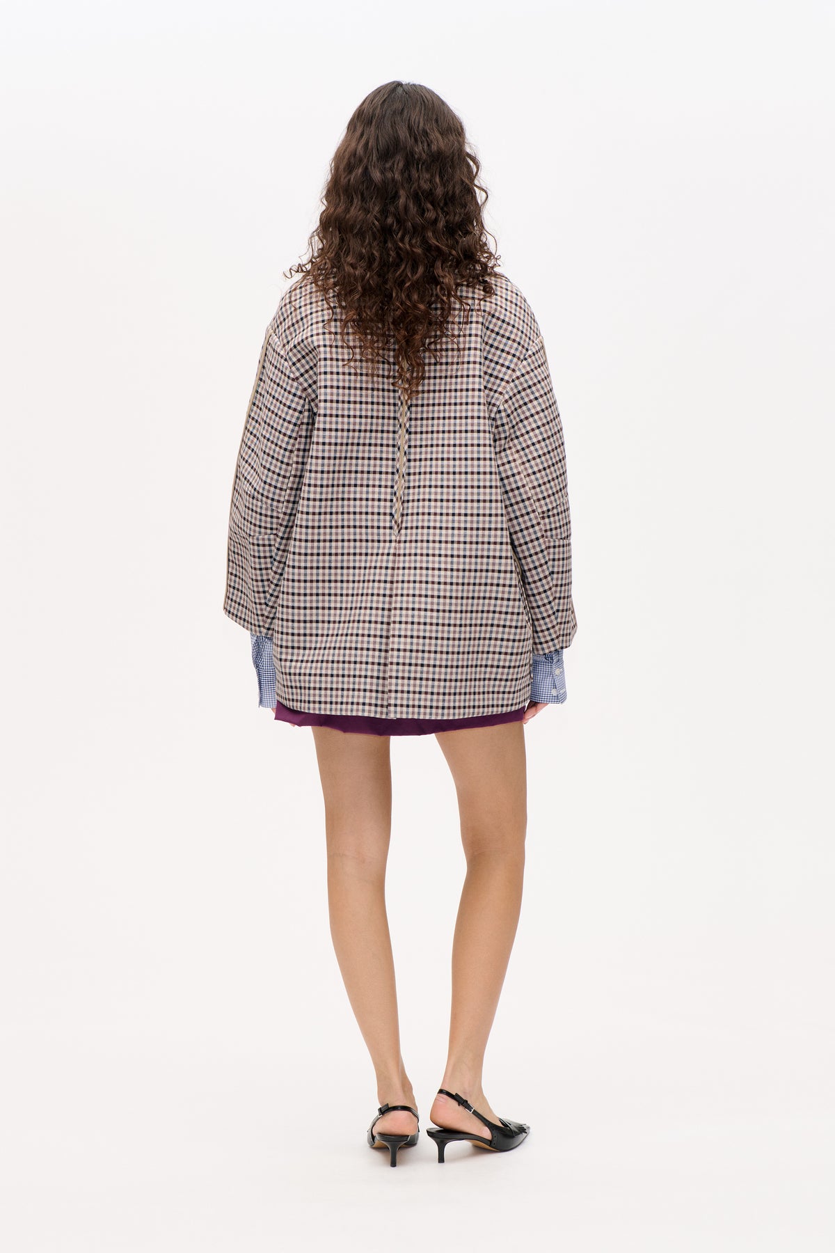 BATICIA JACKET | Camelbraun kariert