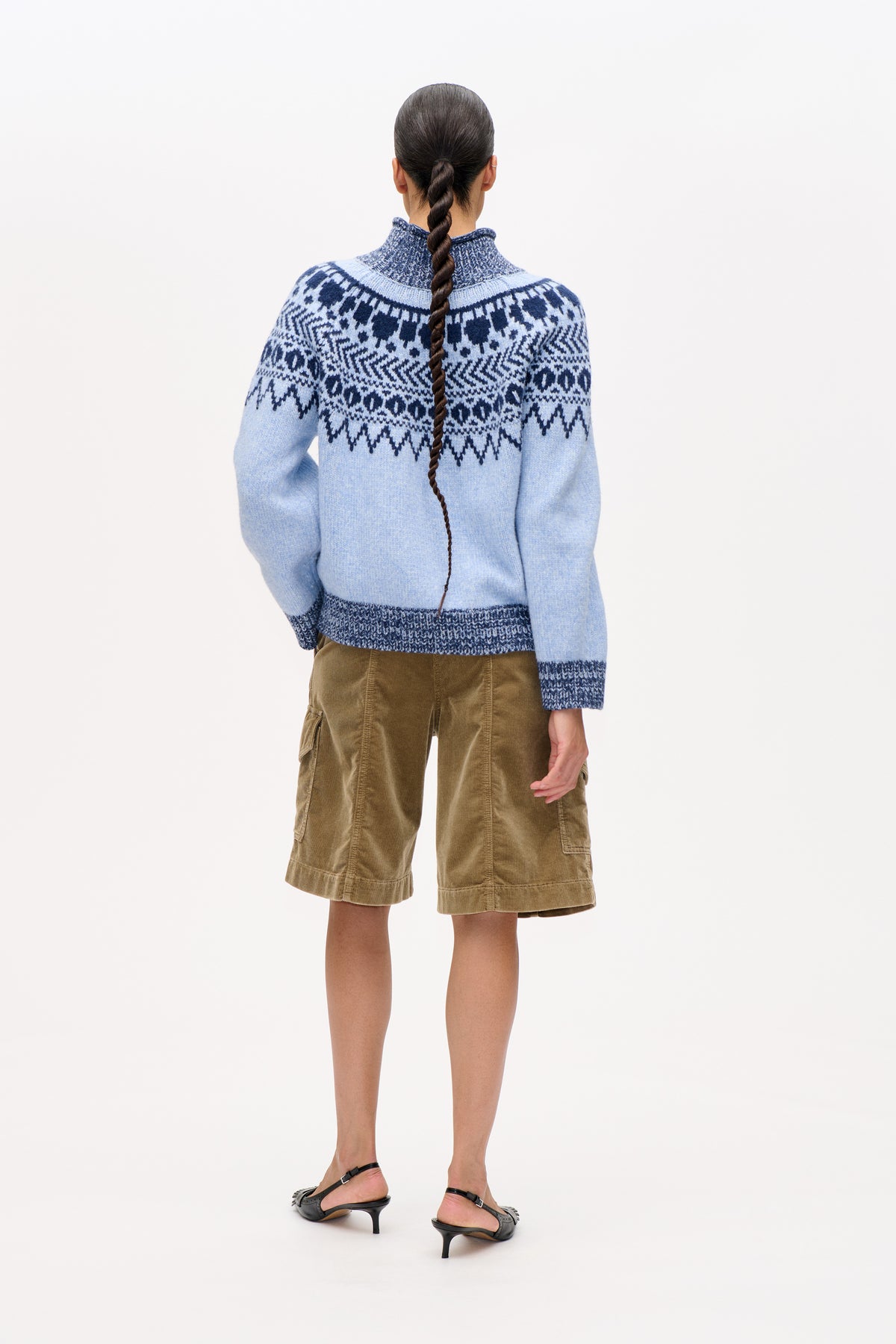 CIANA PULLOVER | Blaues Fair-Isle-Muster