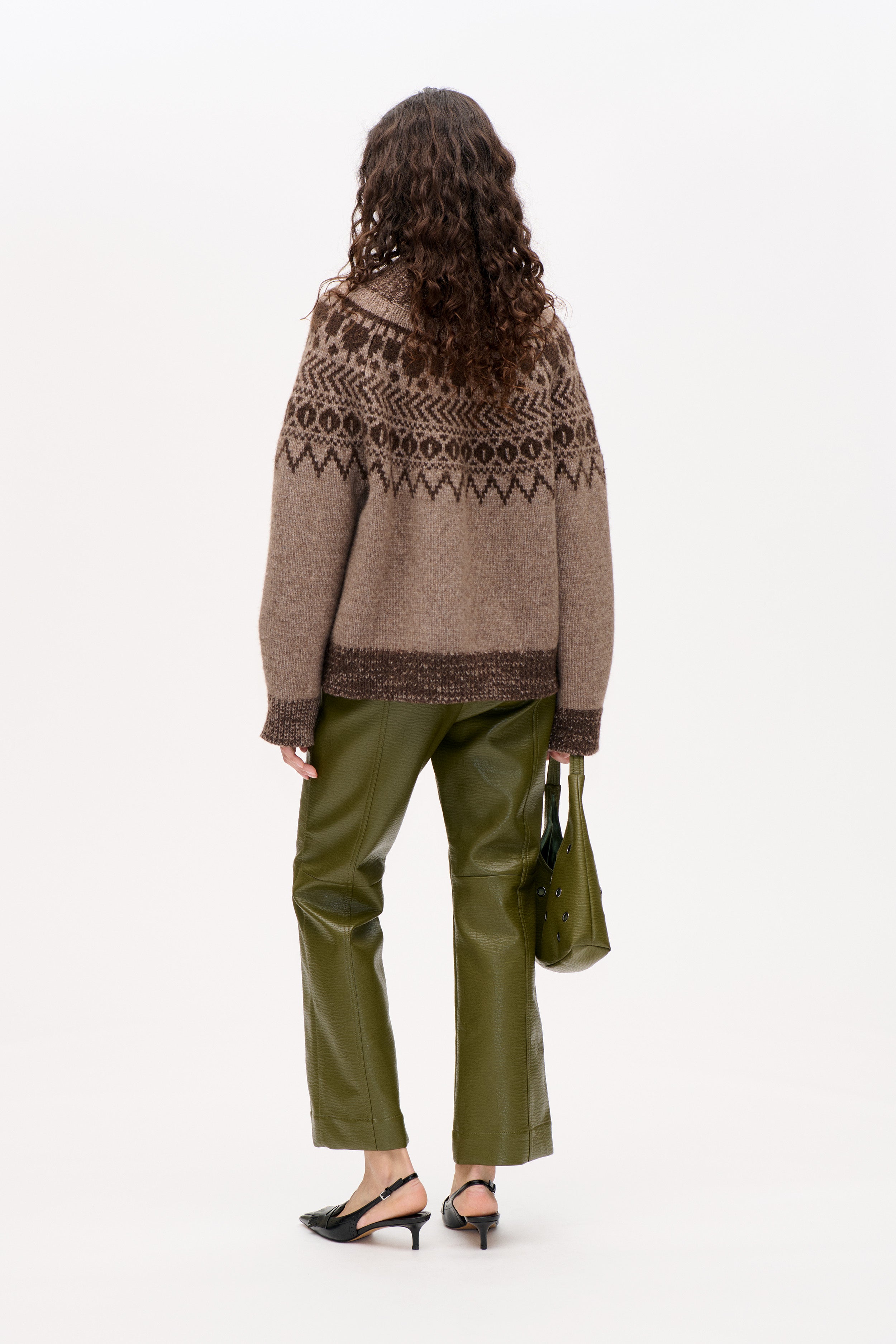 CIANA SWEATER | Brown Fair Isle