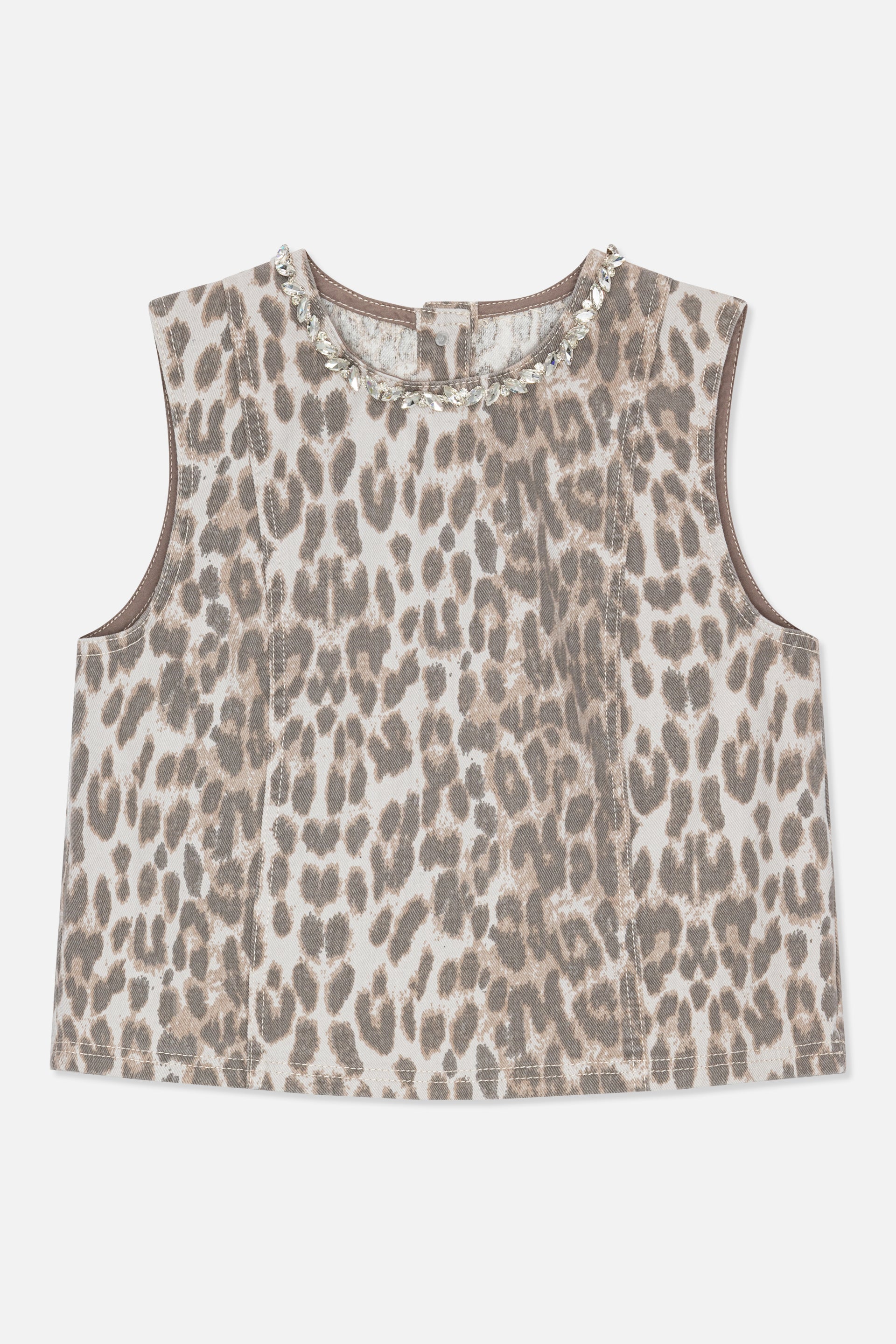 MEDINE TOP | Leoparden-Cord-Mix