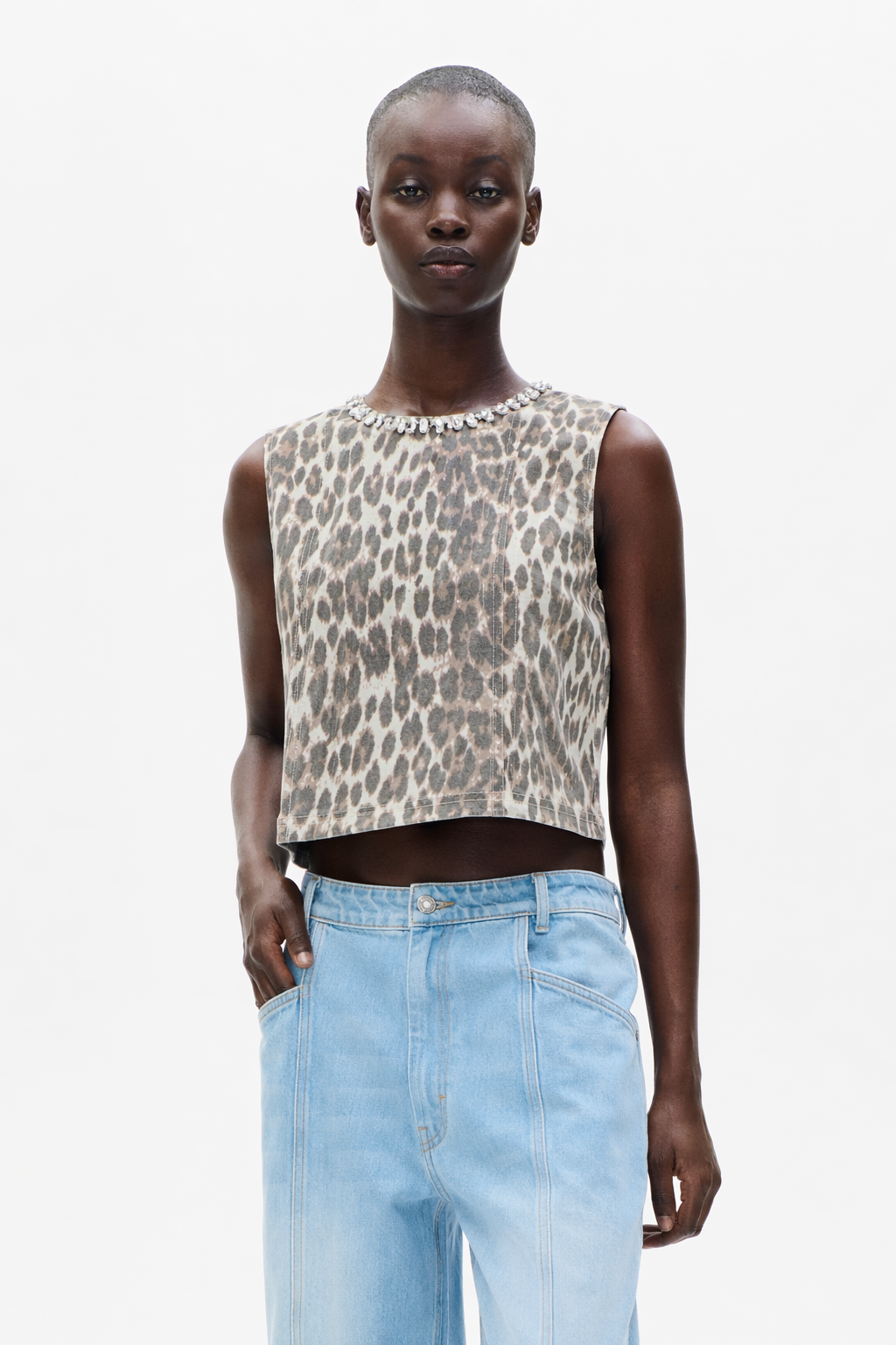MEDINE TOP | Leopard Corduroy Mix
