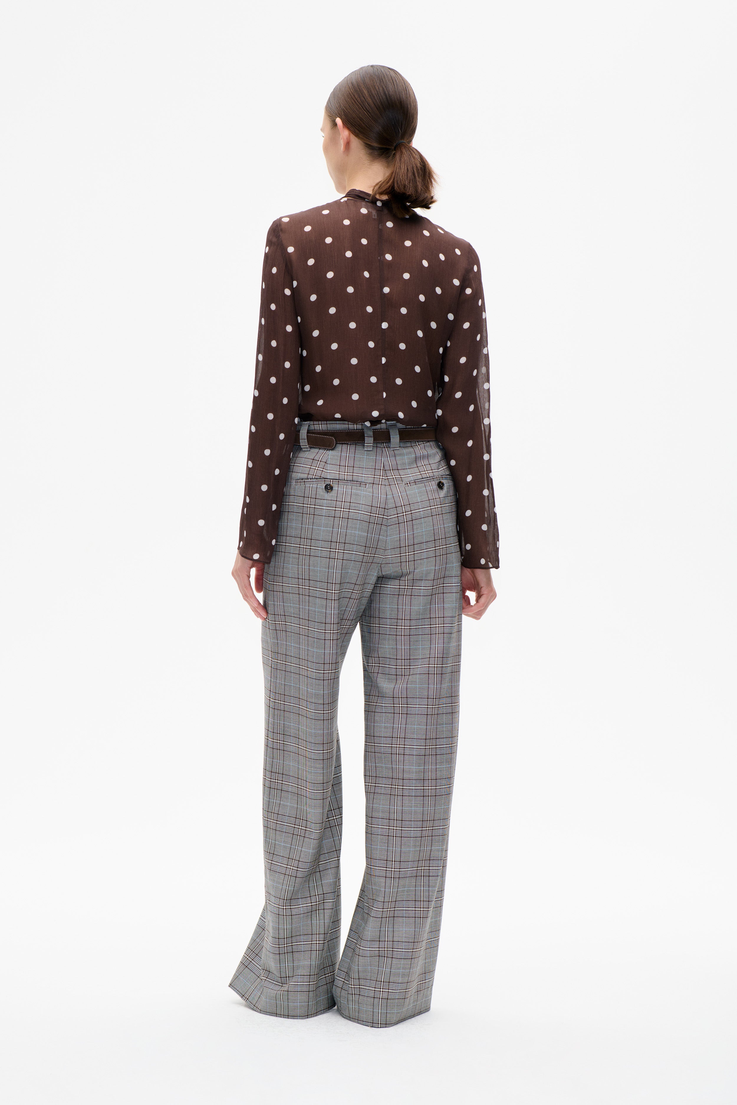 MADELI Bluse | Kaffeebohnenmuster