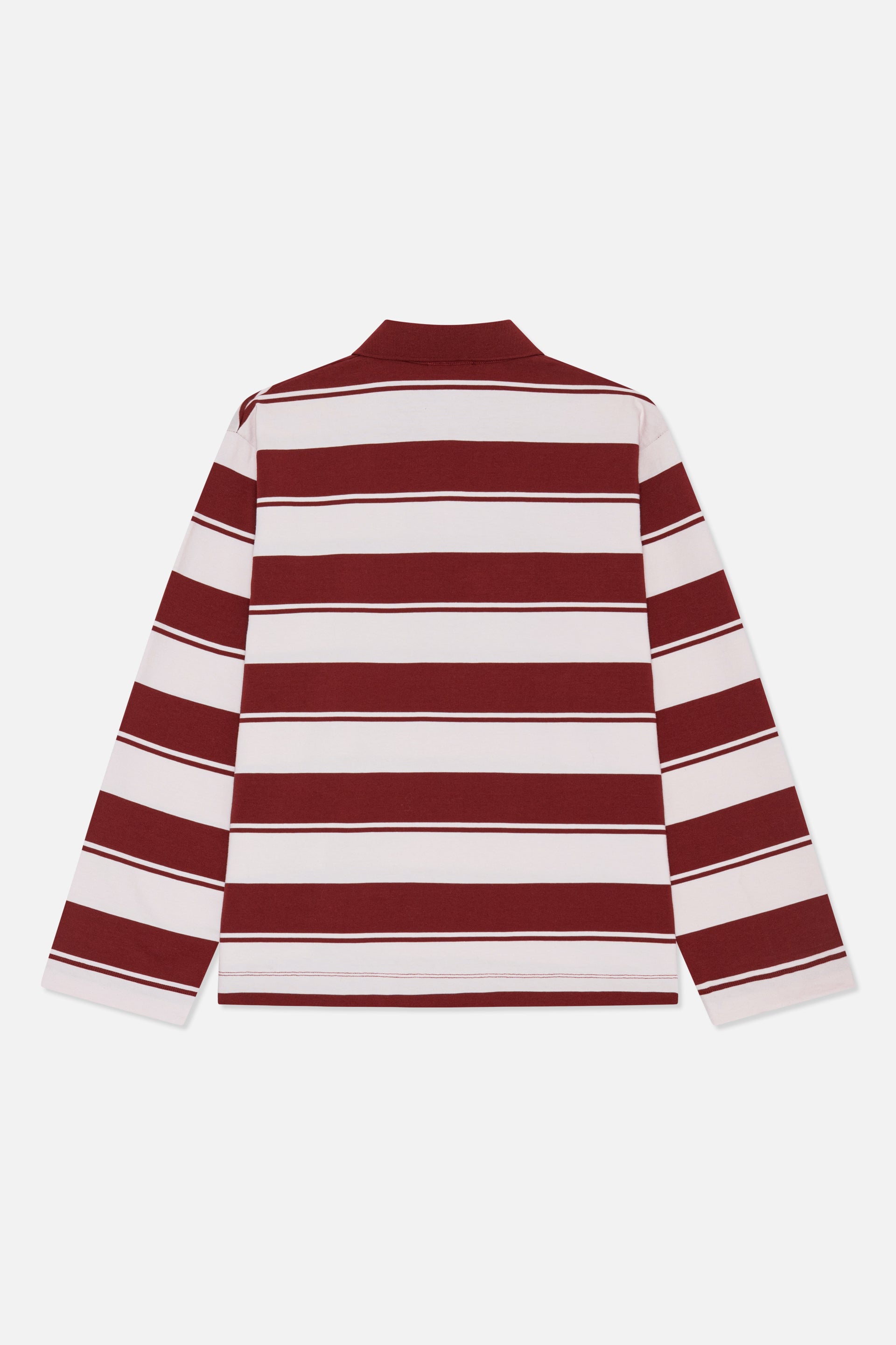JEANNE TOP | Pink-Rot Polostreifen