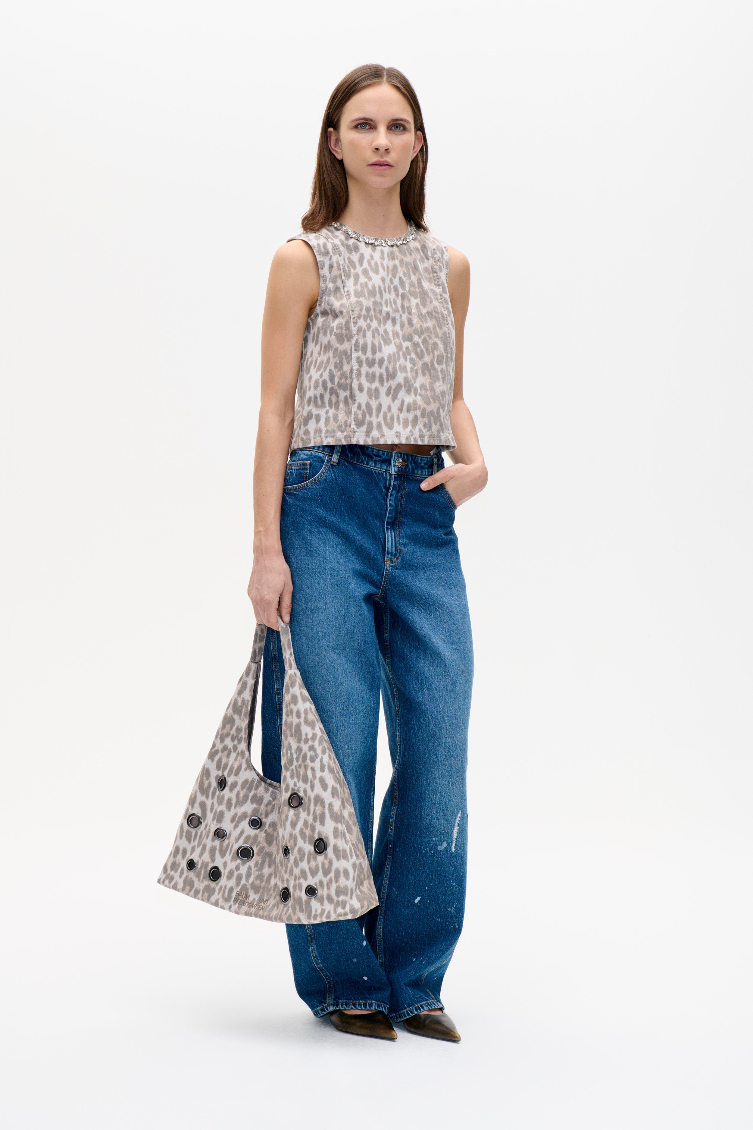 MEDINE TOP | Leoparden-Cord-Mix