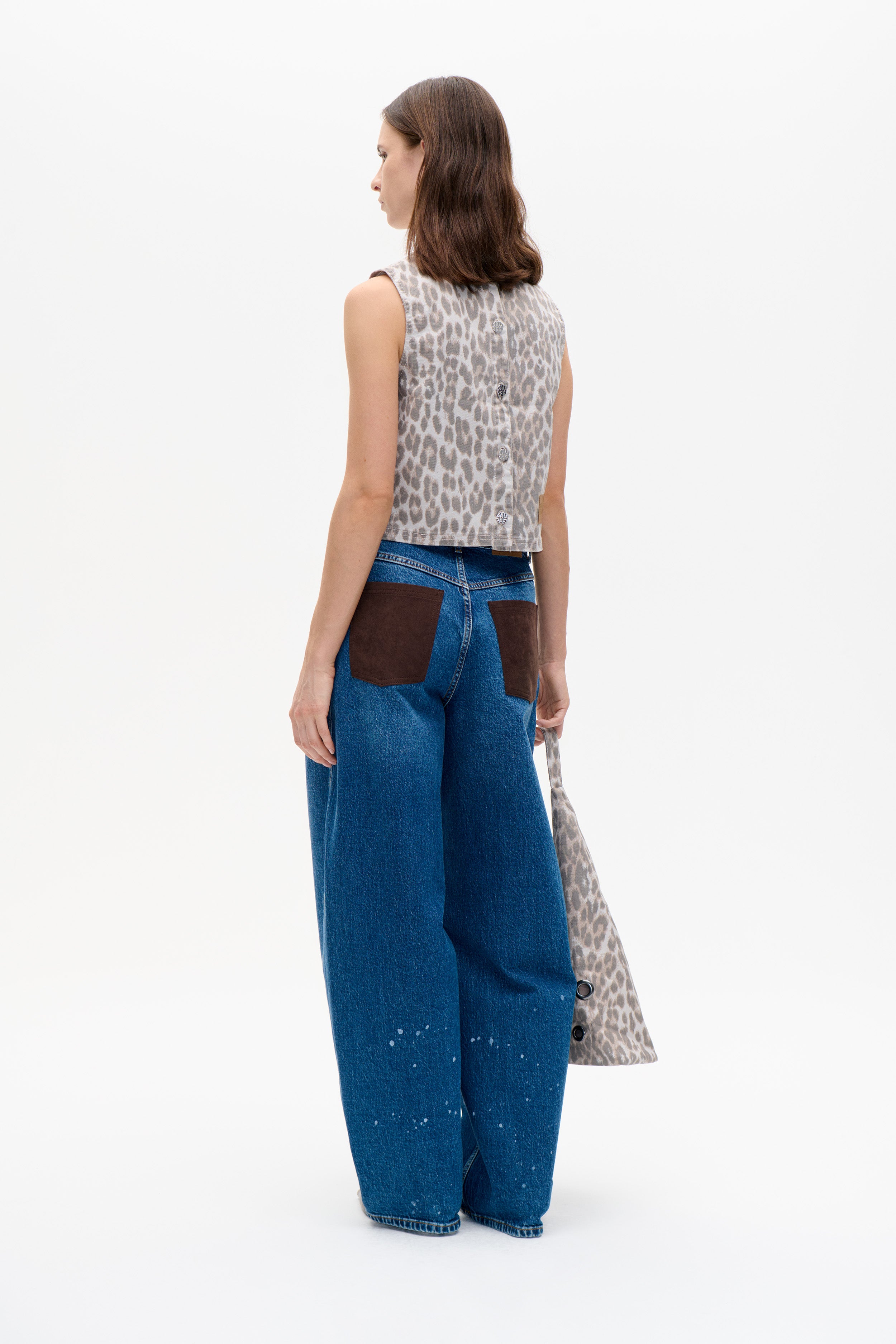 MEDINE TOP | Leoparden-Cord-Mix