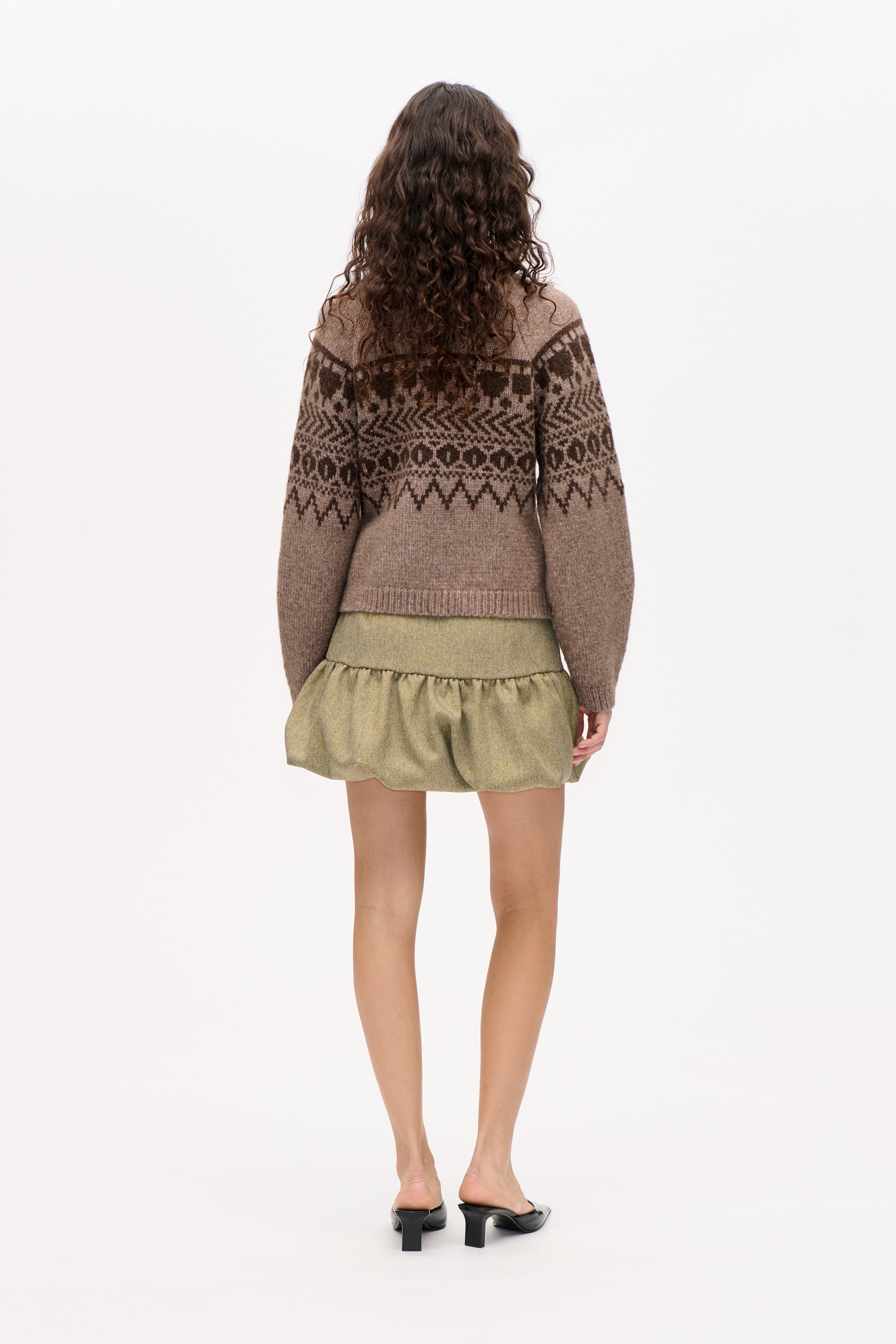 COLIN CARDIGAN | Brown Fair Isle
