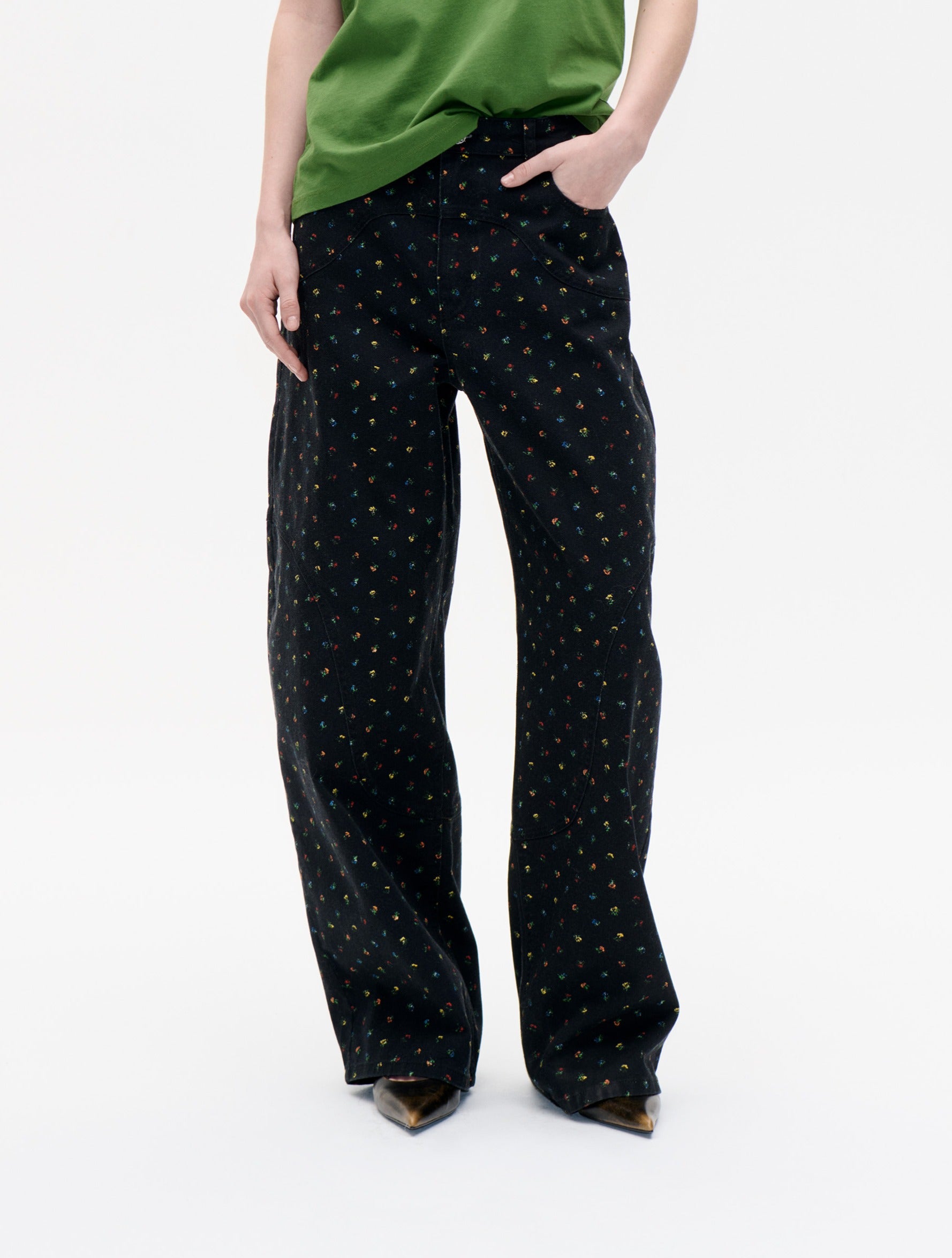 NAPOLEN JEANS | Black Petite Flower