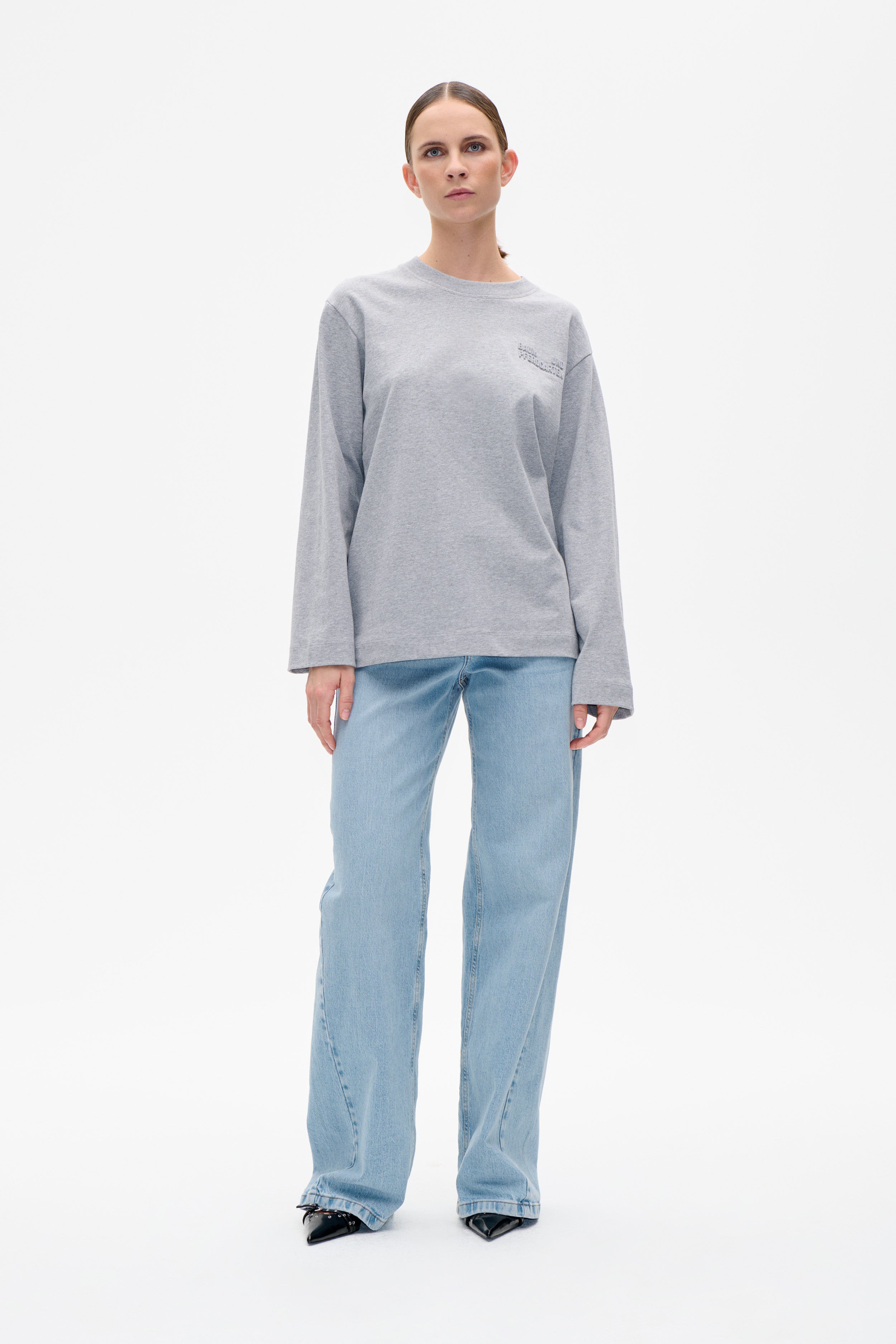 JEEVONA T-SHIRT | Grey Melange