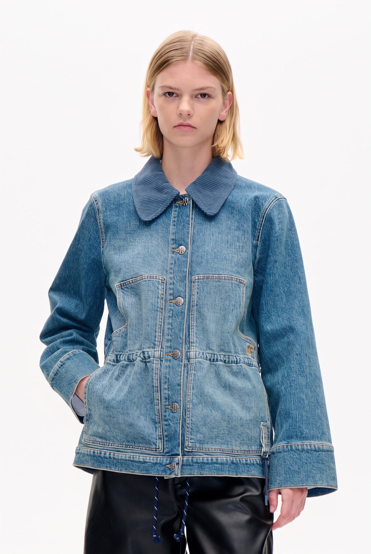 BENILDA JACKE | Blau gewaschener Denim